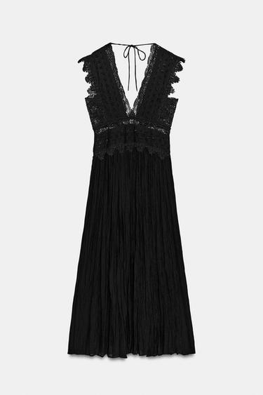 ZW COLLECTION LACE DRESS - Black by Zara