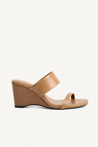 LTHR WD STDS WDG - Camel Brown by Zara