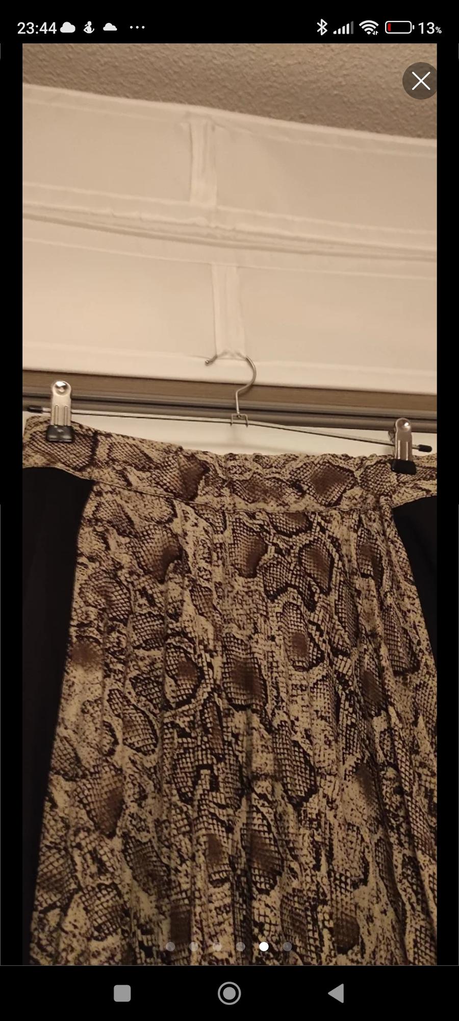 PLEATED ANIMAL PRINT SKIRT - Image 3