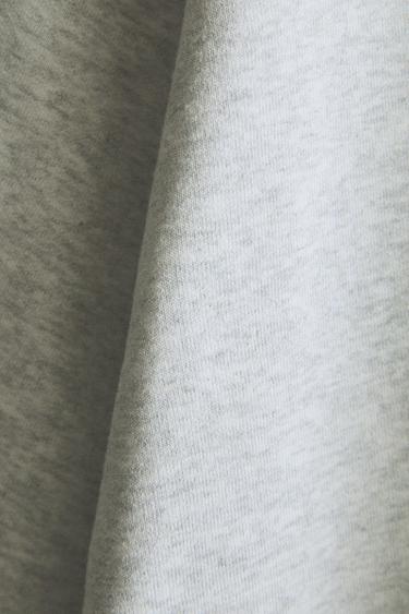 T-SHIRT MANCHES COURTES COTON - Gris de Zara - Image 3