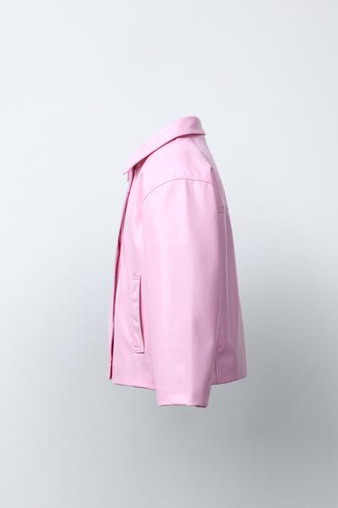 LEATHER EFFECT JACKET - Pink by Zara - Image 2