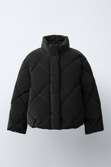 RUBBERISED PUFFER JACKET - Black by Zara