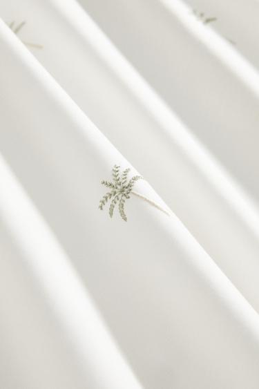 HOUSSE DE COUETTE SATIN BRODERIE PALMIERS - Cave de Zara - Image 4