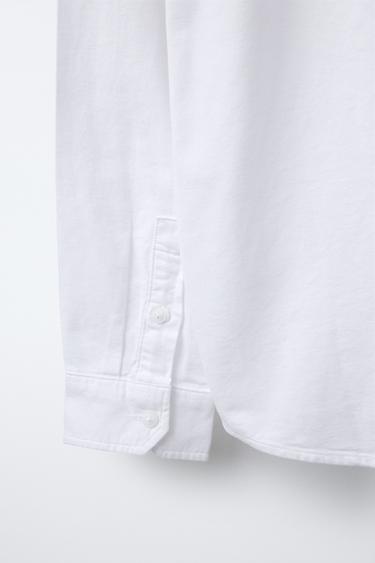 BASIC OXFORD SHIRT - White by Zara - Image 3