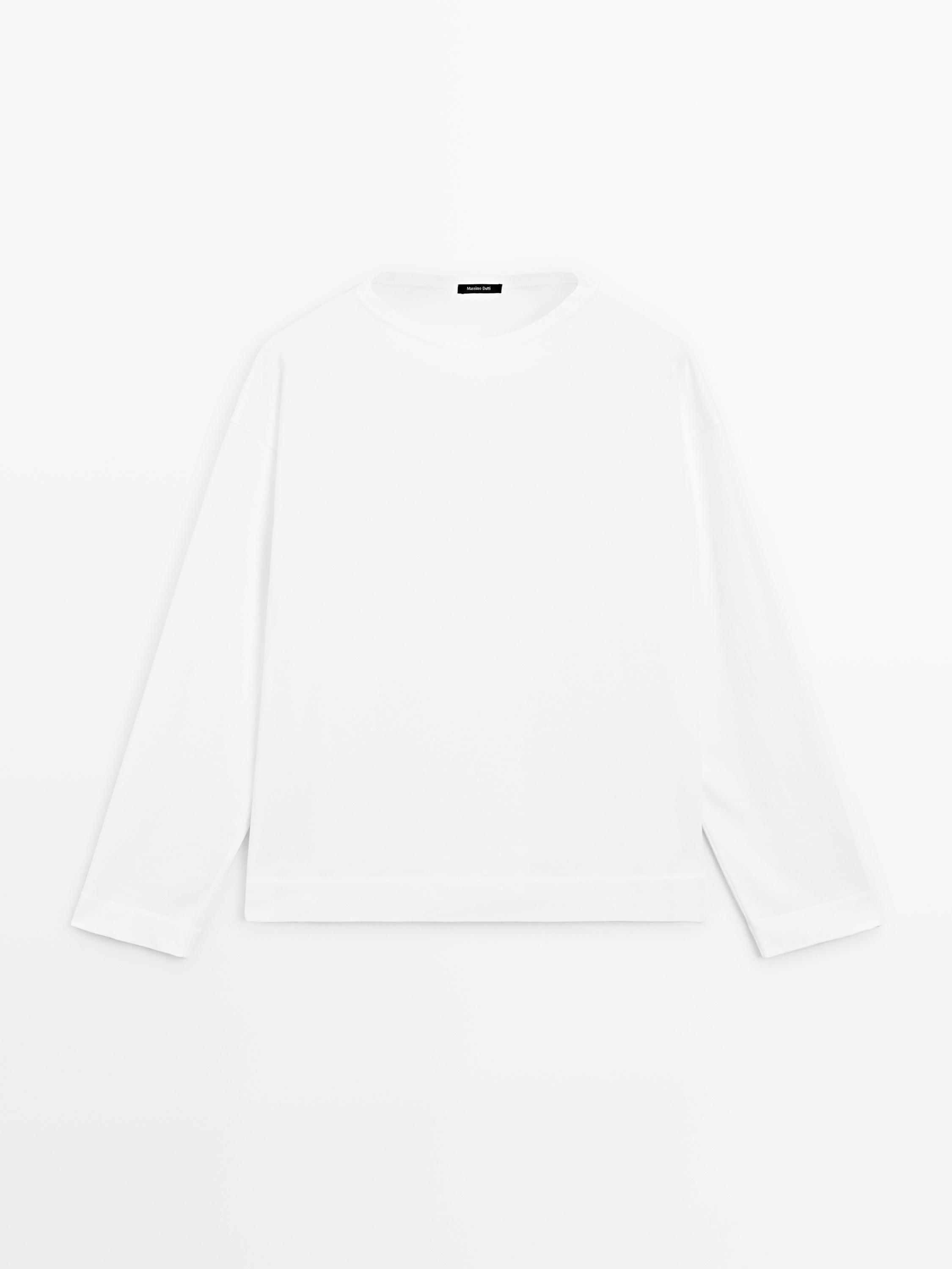 Long sleeve cotton sweatshirt