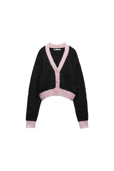 KNIT CROPPED CARDIGAN