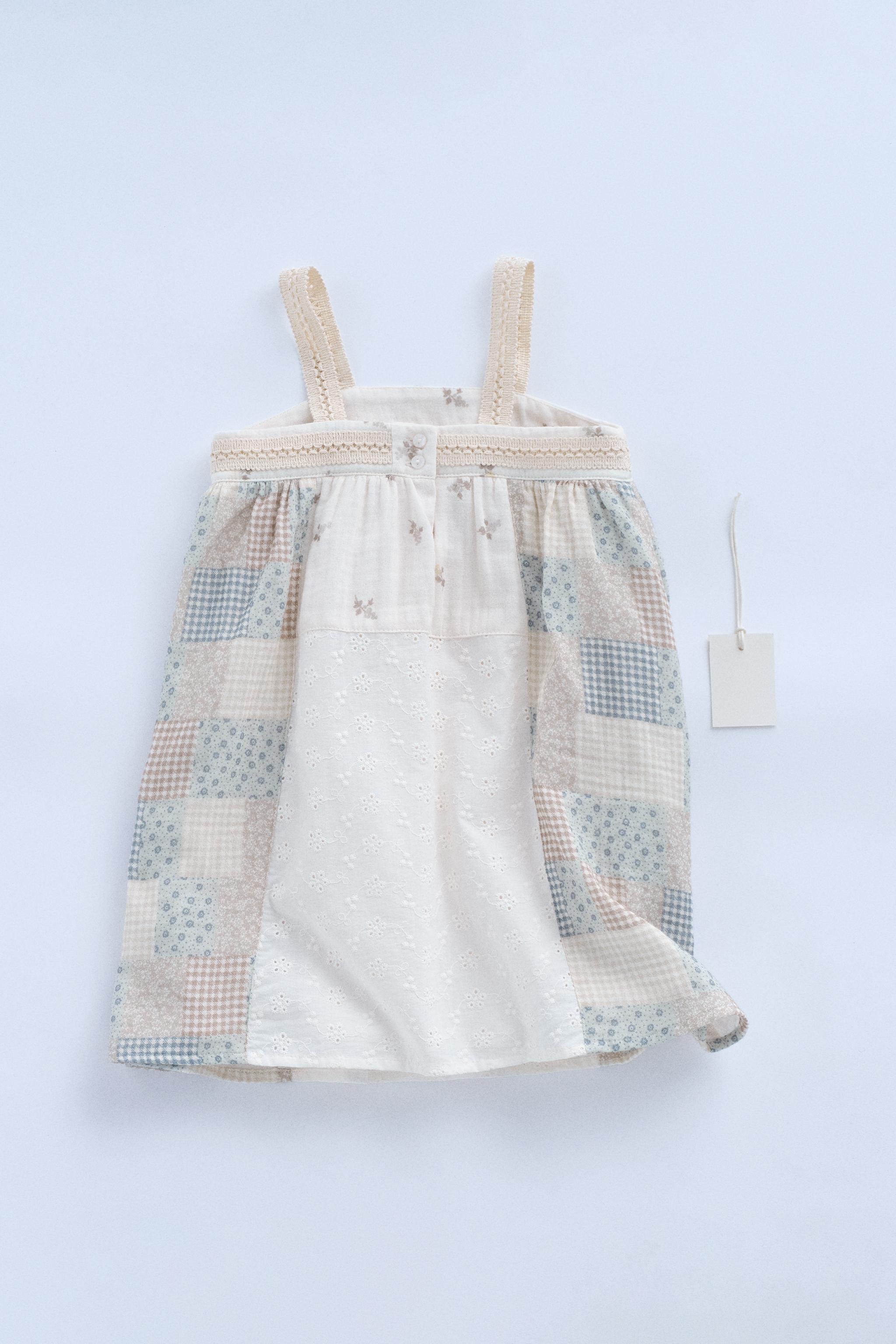 花柄★リネン★パッチワーク風★ワンピース★ ZIMMERMANN パッチワーク風柄合わせのふんわり袖ロングワンピース
