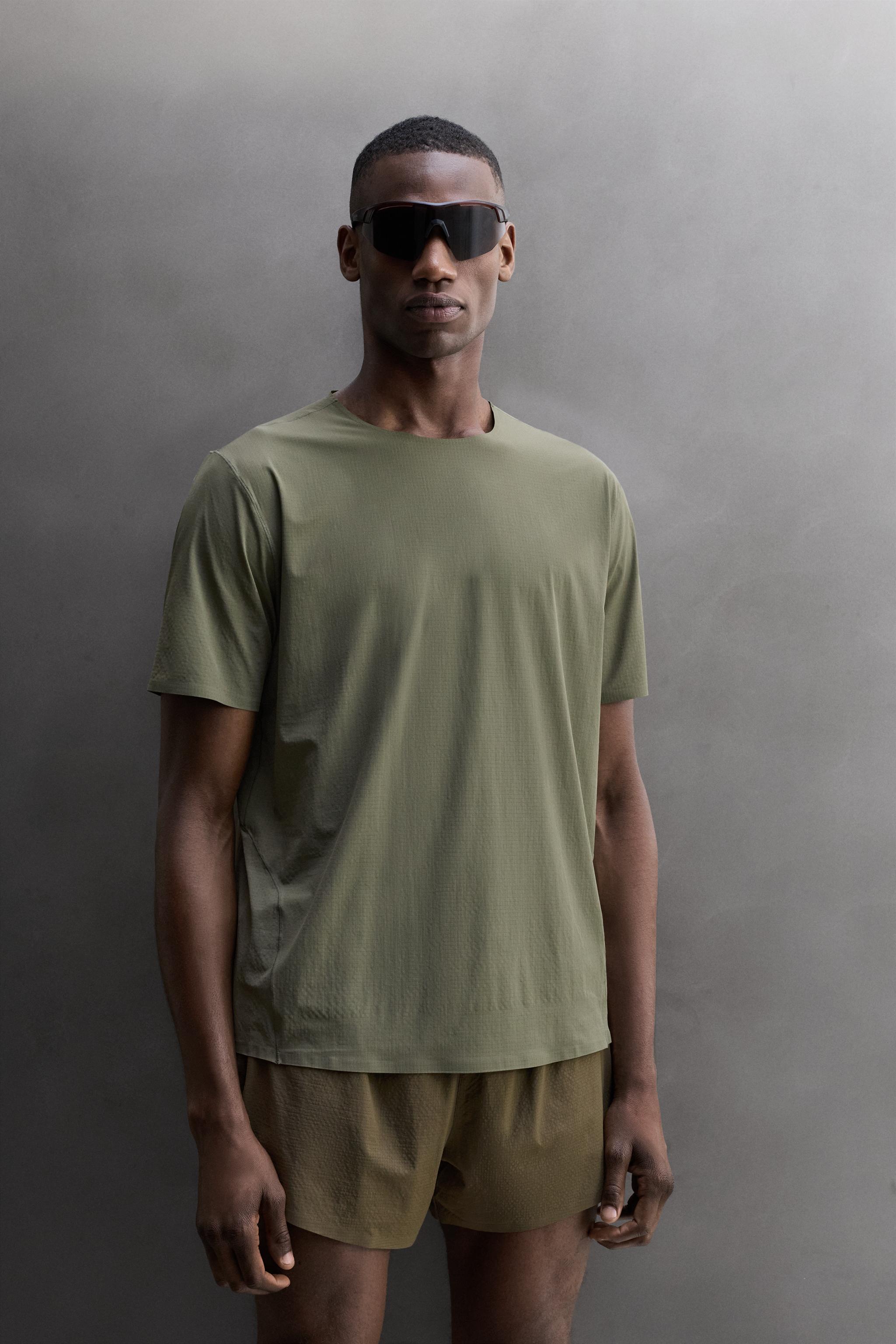 TECHNICAL TEXTURED SHIRT — Anthracite grey
