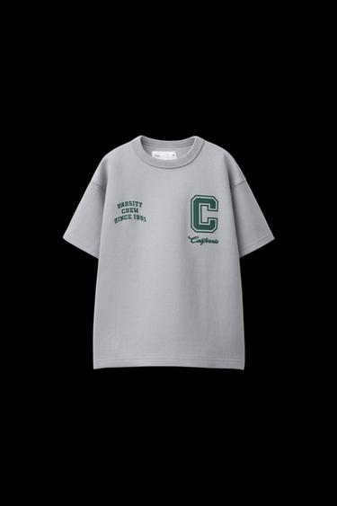 VARSITY T-SHIRT - Grey by Zara - Image 0