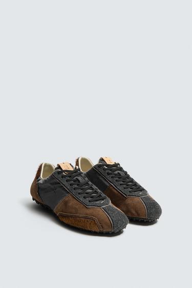 LEATHER SNEAKERS X SR_A - Multicoloured by Zara