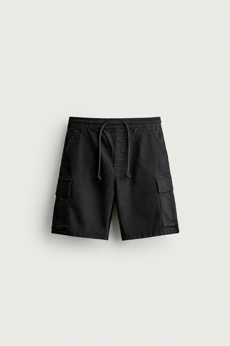 Pantalones cortos cargo tipo bermuda de corte relajado y color desgastado 7
