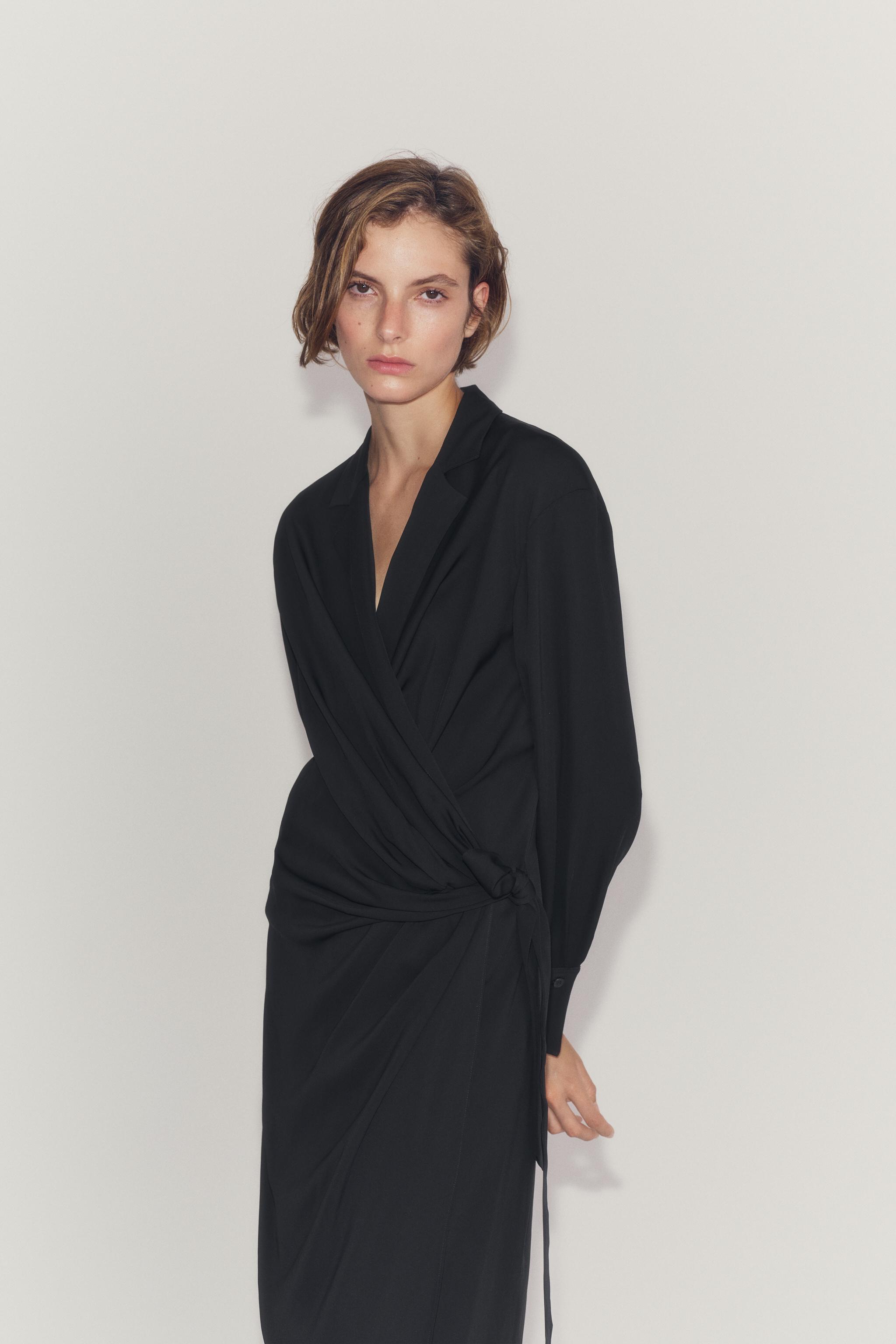 Женские платья Zara ZW COLLECTION SATIN KNOT DRESS — фото 2