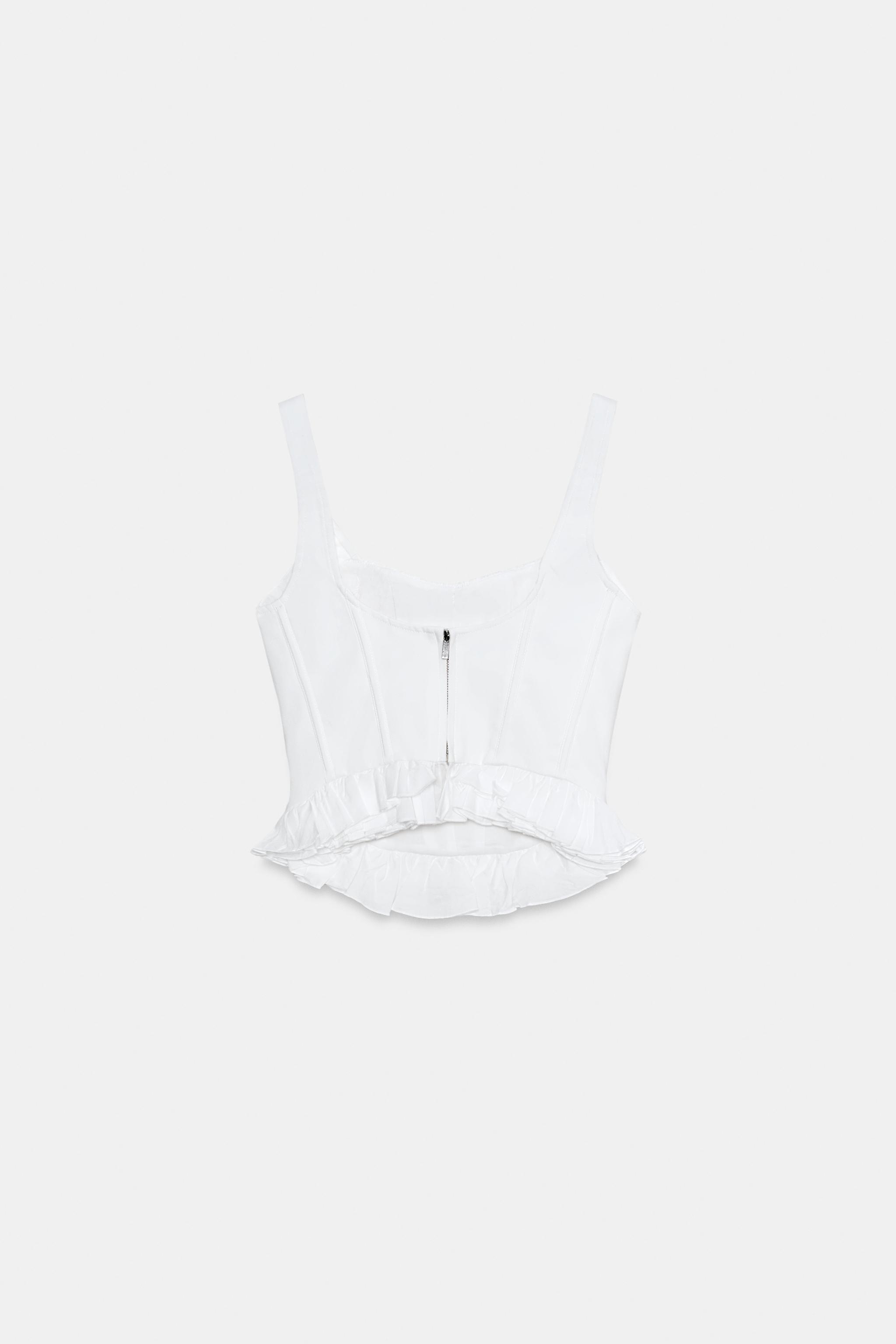 TOP CORSET À VOLANTS
