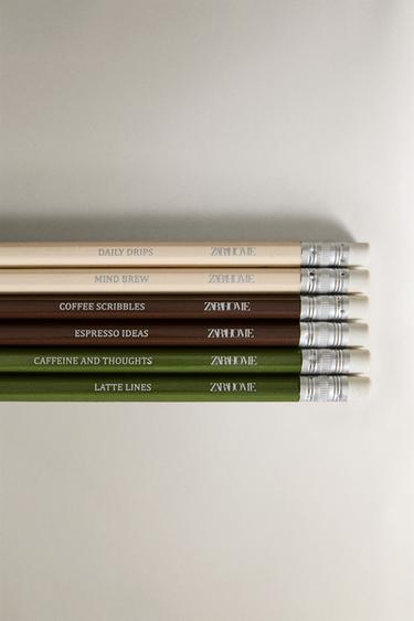 PACK OF COFFEE PENCILS (PACK OF 6) - Brown by Zara - Image 1