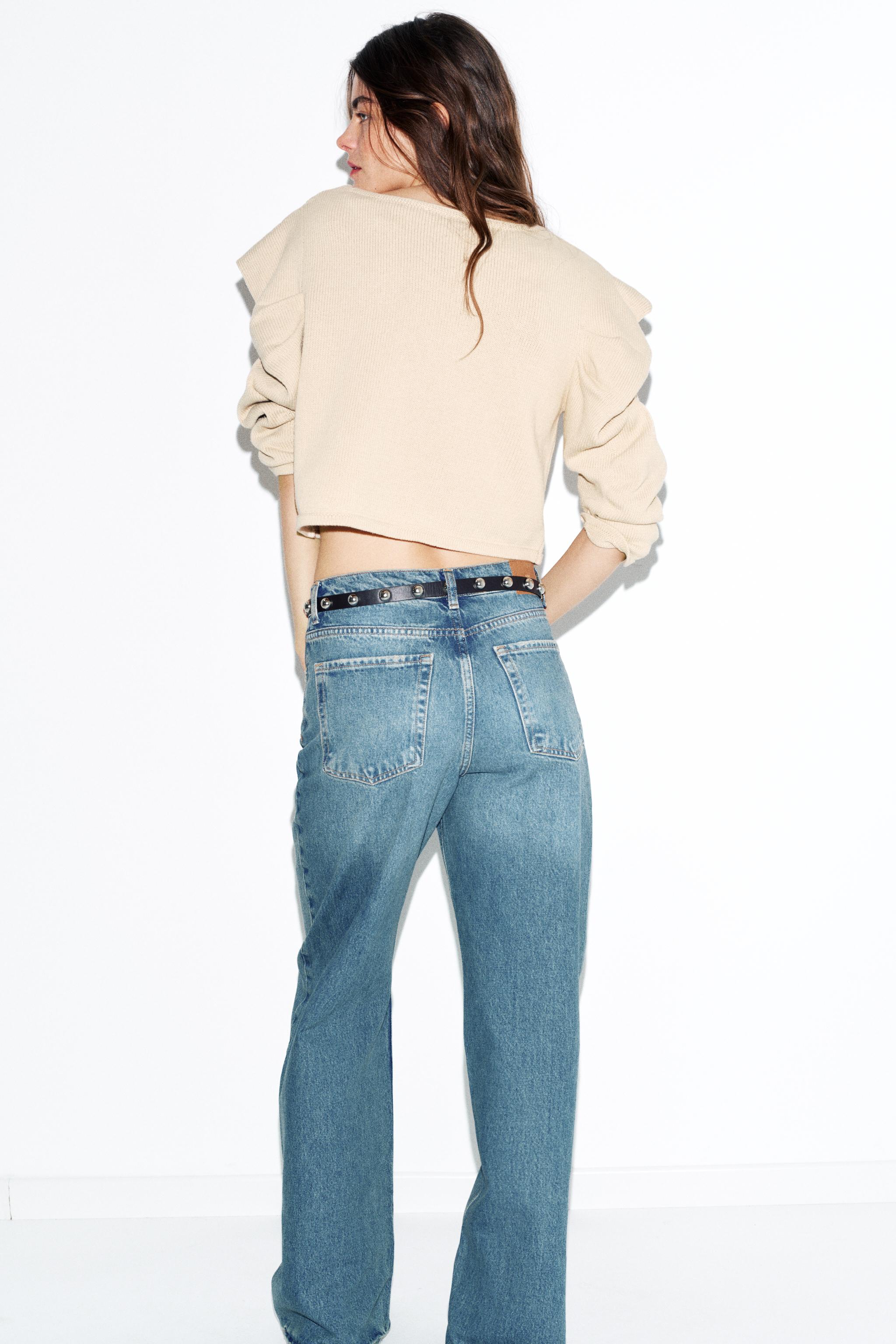 PULL EN MAILLE À MANCHES DRAPÉES