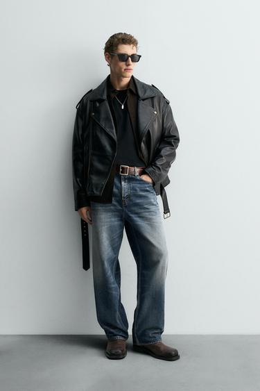 RELAXED STRAIGHT-LEG LIMITED EDITION JEANS - Mid-blue by Zara