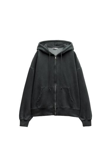 FADED-EFFECT HOODIE