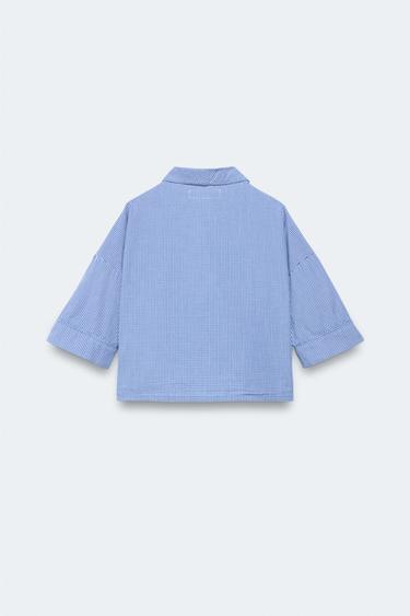 6-14 YEARS / LIMITED EDITION GINGHAM SHIRT - Blue by Zara - Image 1