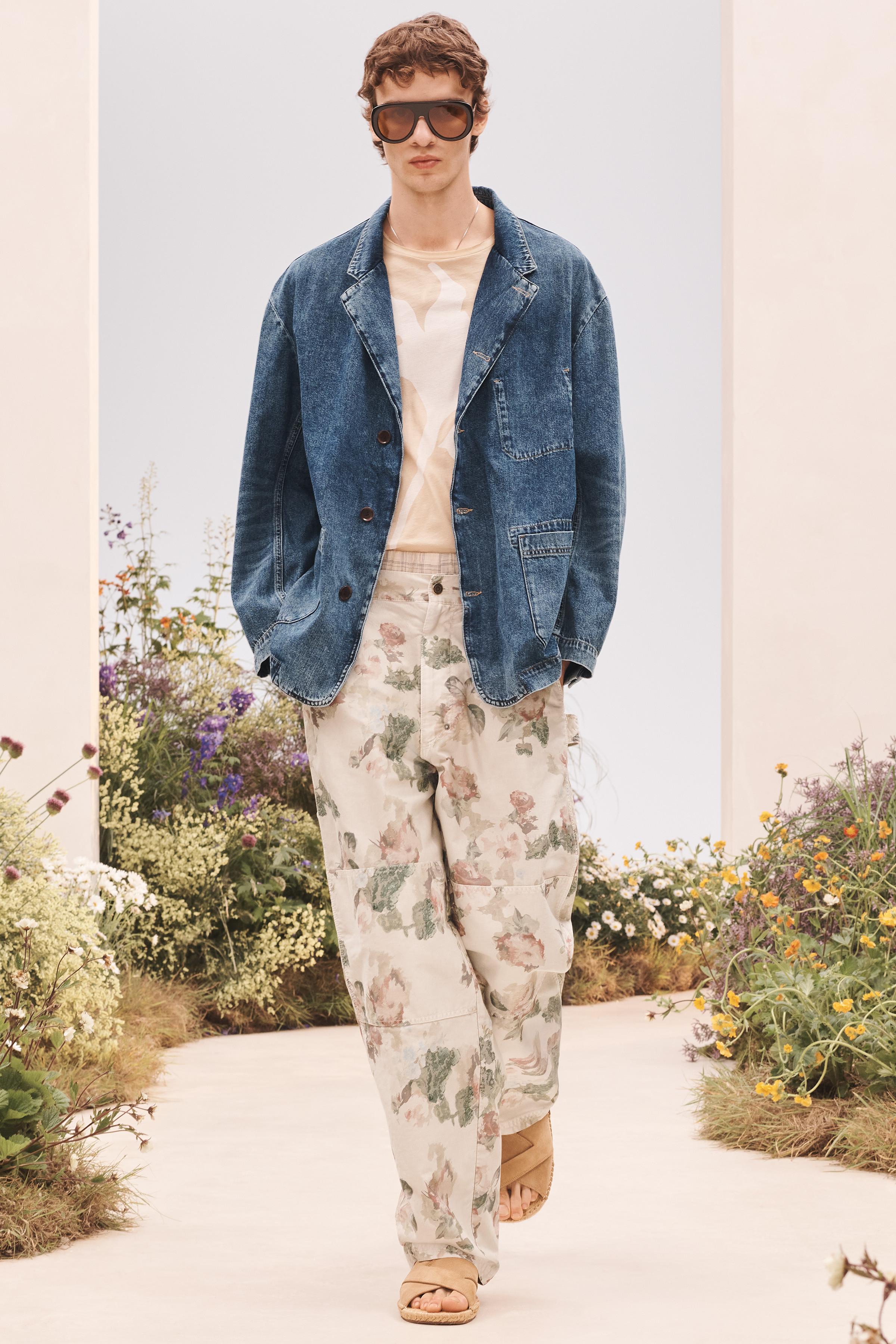 FLWR PRNT T — Light ecru