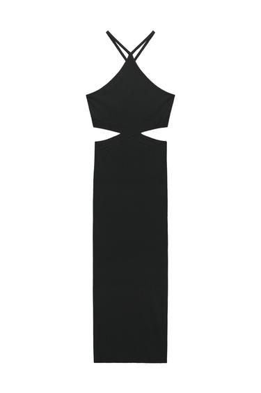 CUT OUT RIB DRESS