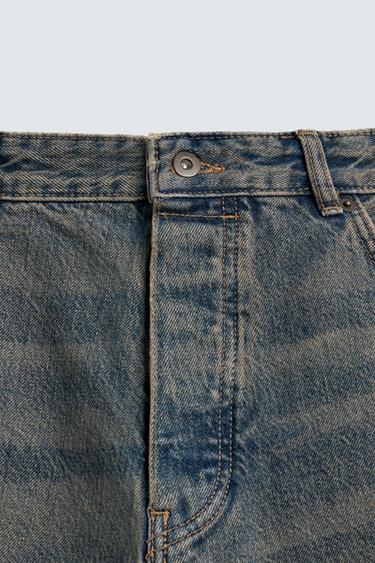 JEANS STRAIGHT FIT DÉCHIRURES - Bleu encre de Zara - Image 9