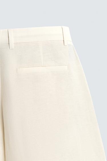 PANTALON COUPE DÉCONTRACTÉE À PLIS - Beige clair de Zara - Image 9