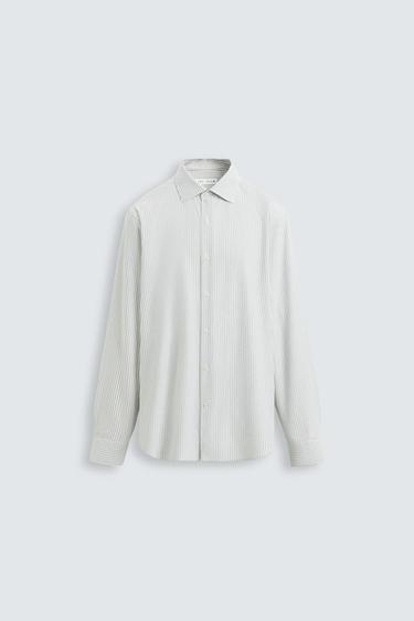 CAMISA REGULAR FIT - Raya verde de Zara