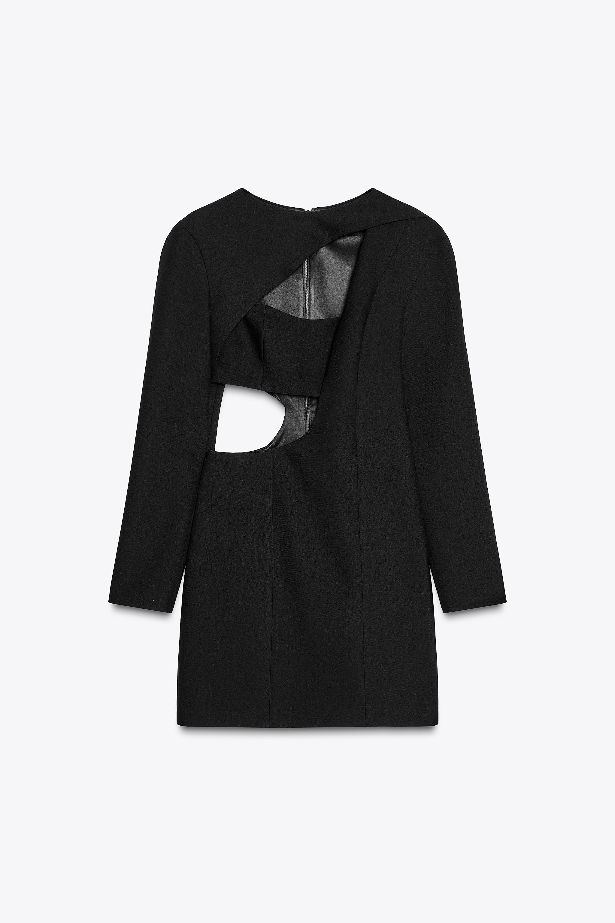 ZARA】ベルベット カットアウトワンピース ZWコレクション