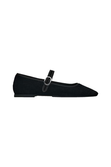 VELVET BALLET FLATS