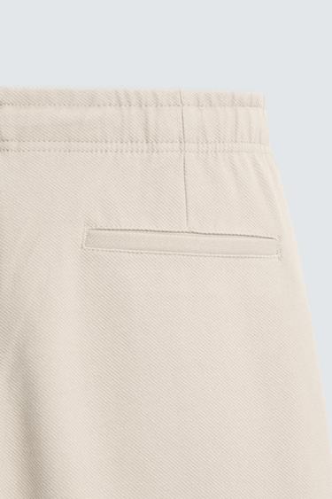 PANTALON AVEC TAILLE STYLE JOGGING CONFORT - Beige de Zara - Image 7