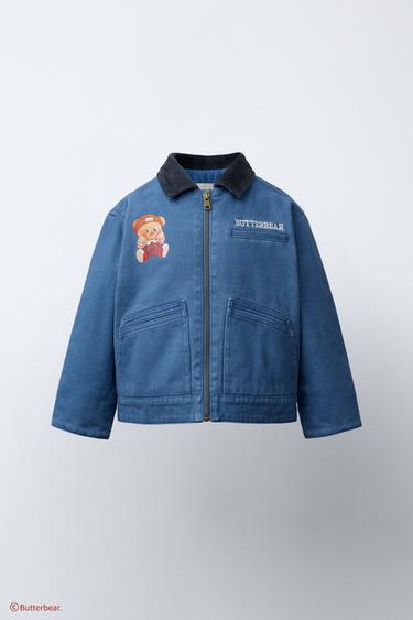 BUTTERBEAR © CORDUROY COLLAR JACKET - Bluish by Zara