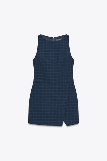 CHECK PLAYSUIT - Blue by Zara - Image 0