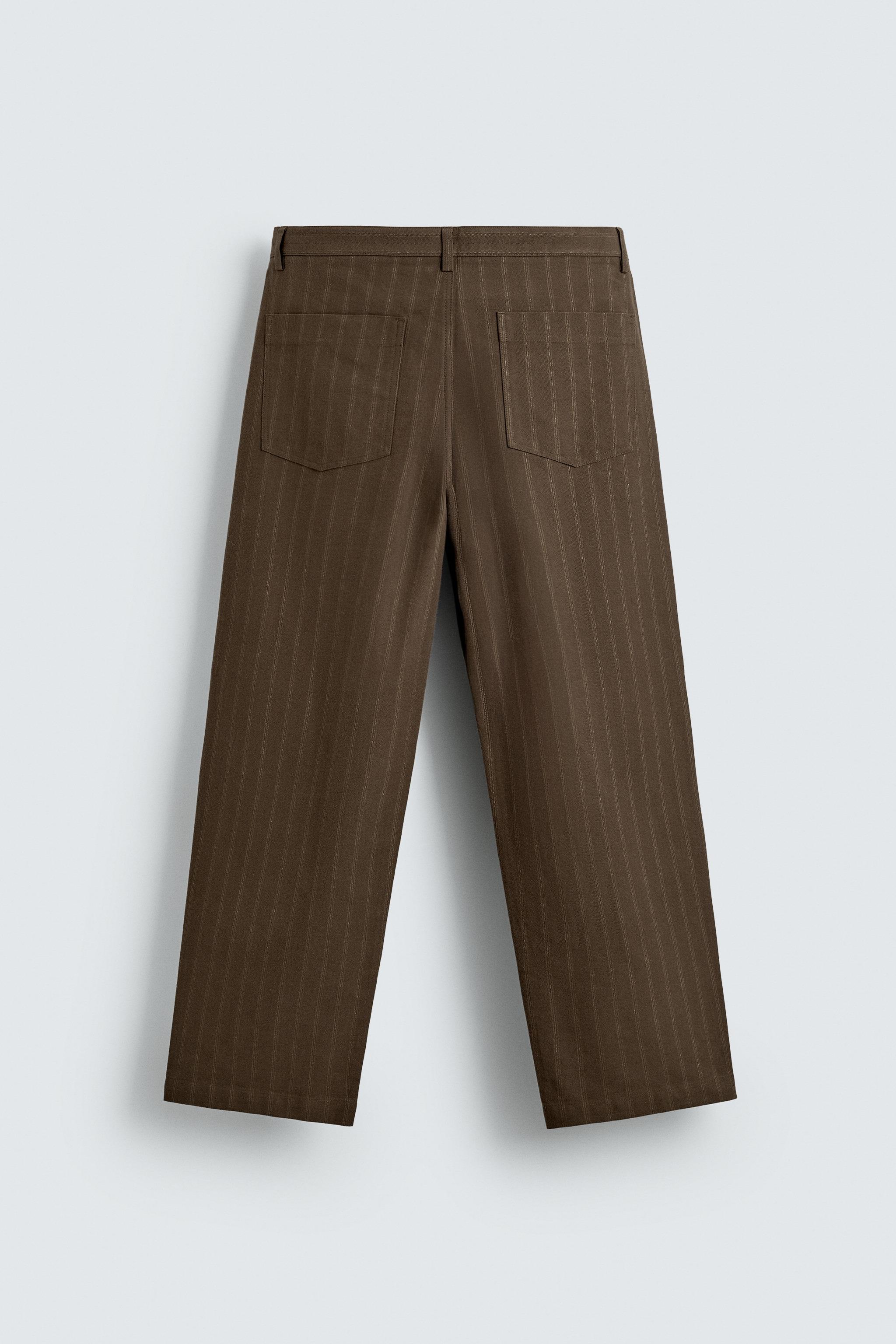 PANTALON COUPE BALLON EN JACQUARD À RAYURES