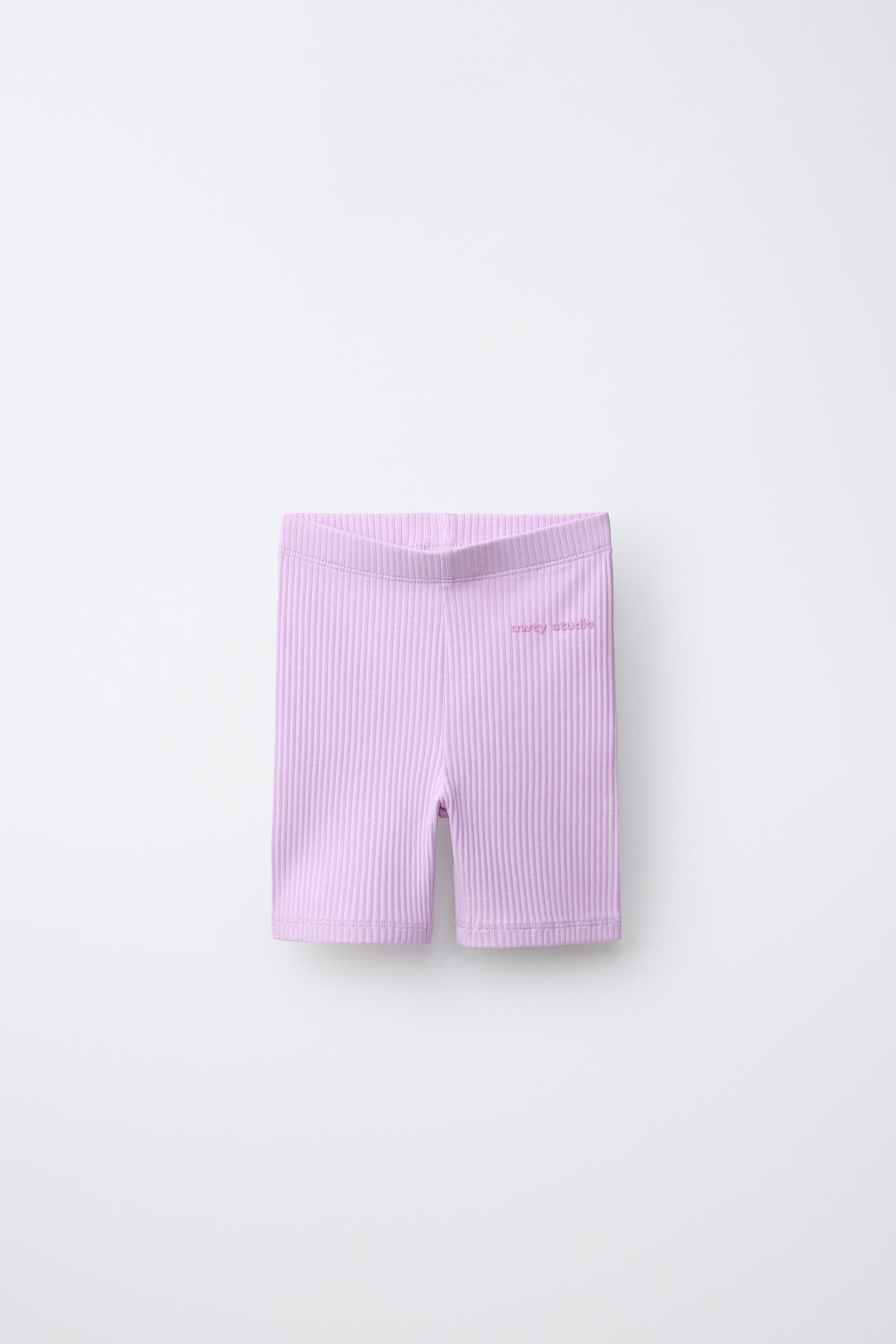 RIBBED TEXTURED CYCLING LEGGINGS — Mauve