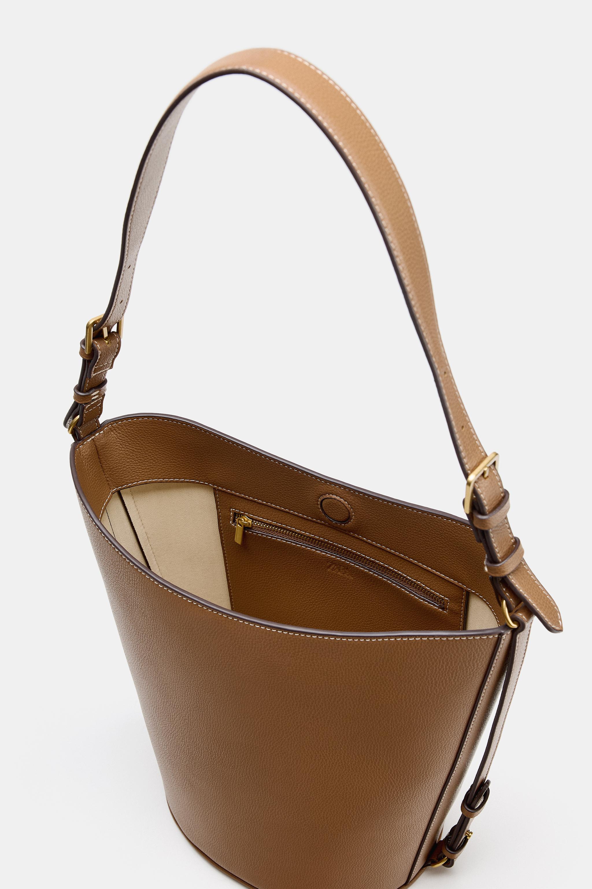 TOPSTITCHED SHOULDER BAG