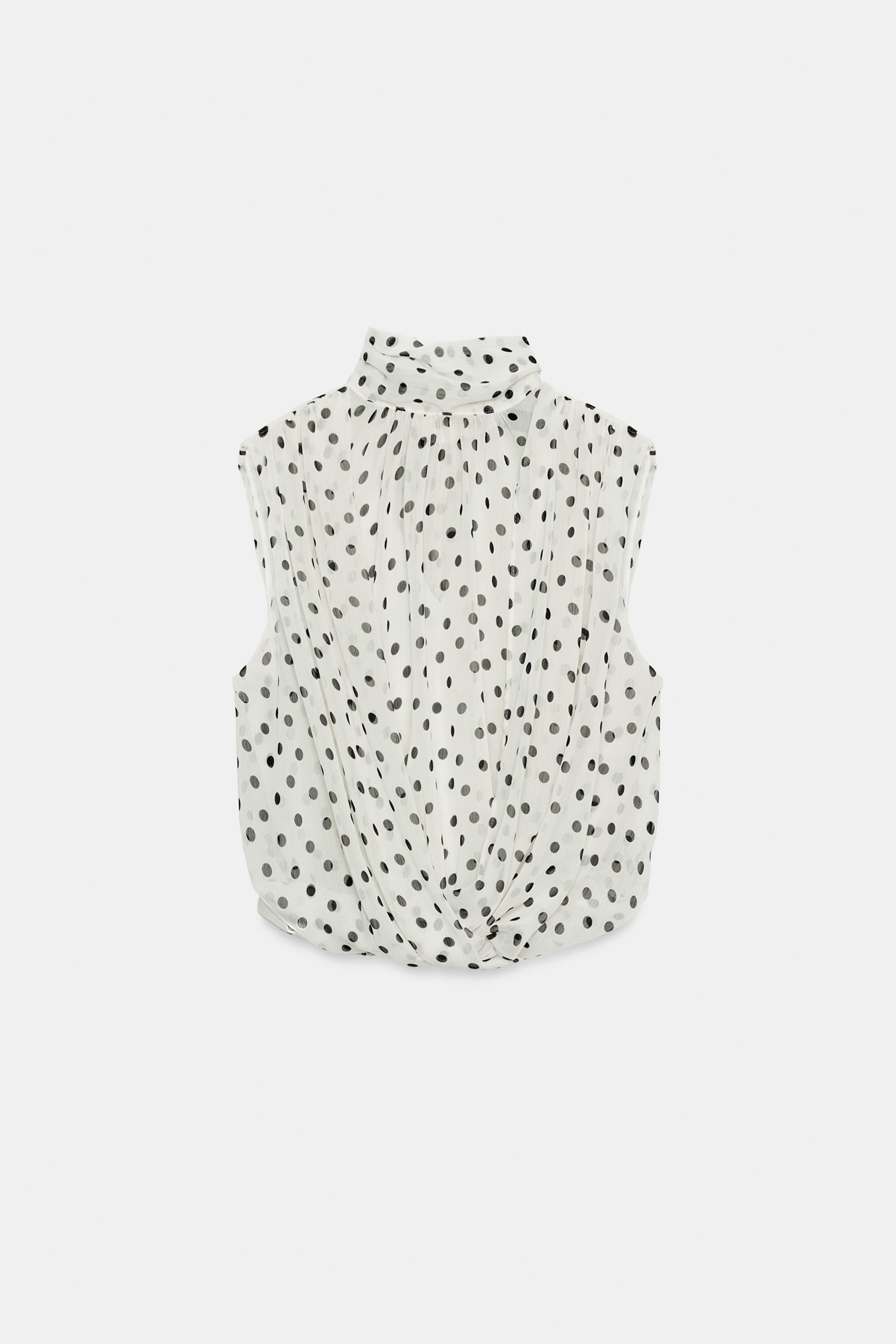 Zara DRAPELİ BALON ASKILI TOP görsel 7