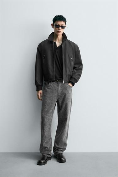 QUILTED TECHNICAL JACKET - Anthracite Grey by Zara