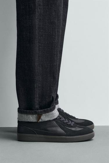 Zara CONTRAST SOLE SNEAKERS - Black - Image 0