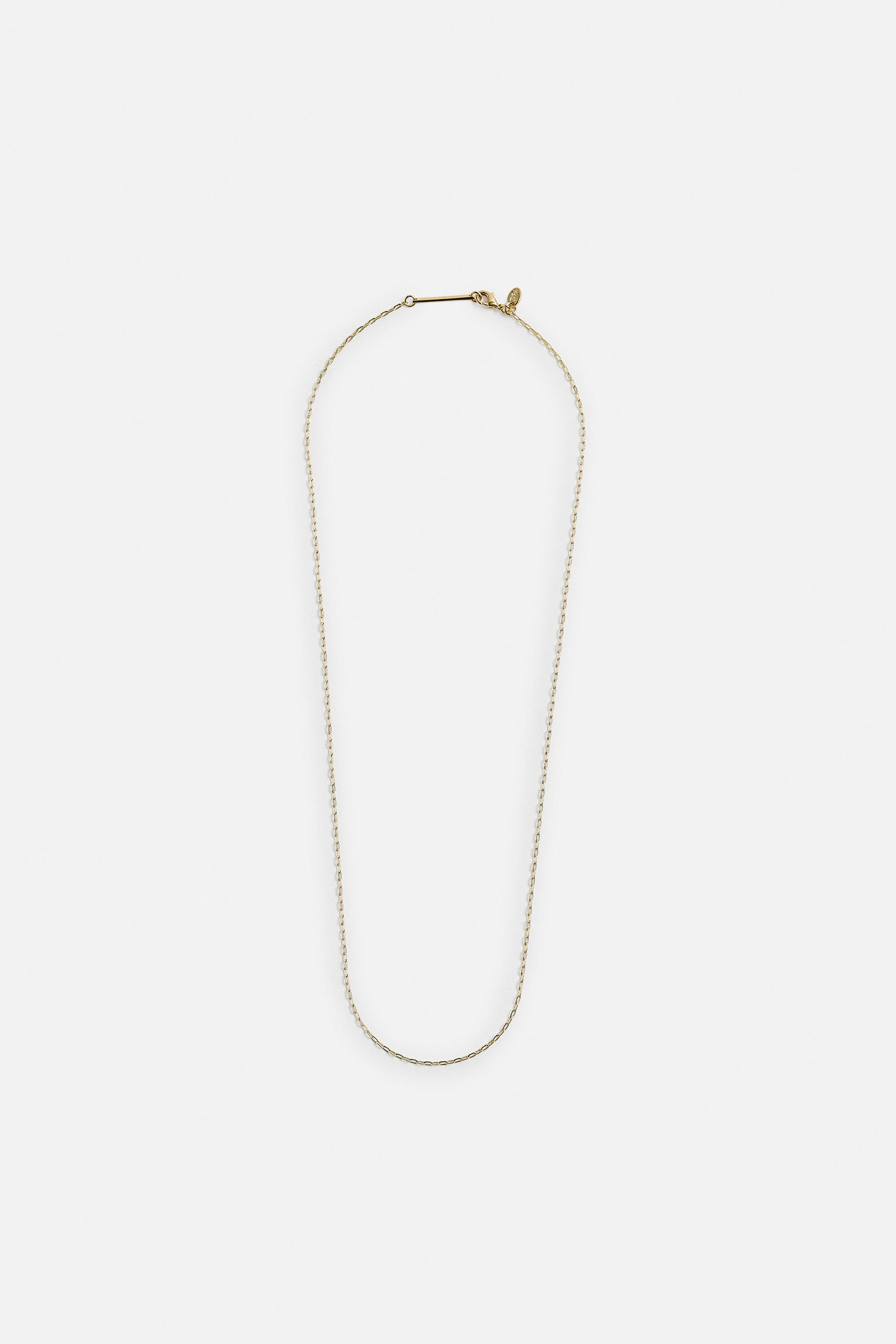 ［ZARA］メタルコードチェーン 8435/413/302 METAL CHAIN NECKLACE - Gold | ZARA United States