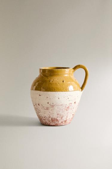 SMALL TERRACOTTA VASE - Mustard by Zara - Image 0