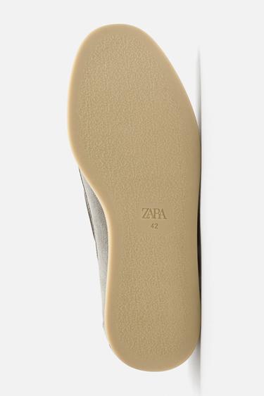 LEATHER DECK SHOES - Grey by Zara - Image 3