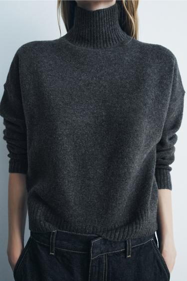 BASIC SOFT KNIT SWEATER - Dark grey by Zara
