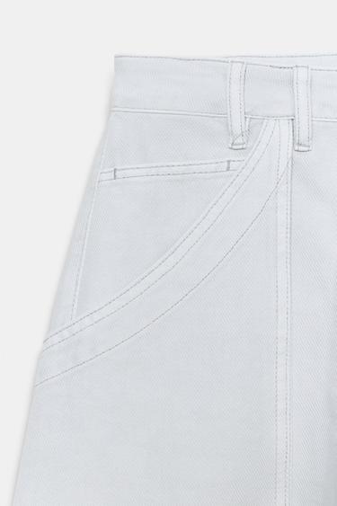 PANTALON CARGO ZW COLLECTION - Bleu clair de Zara - Image 6