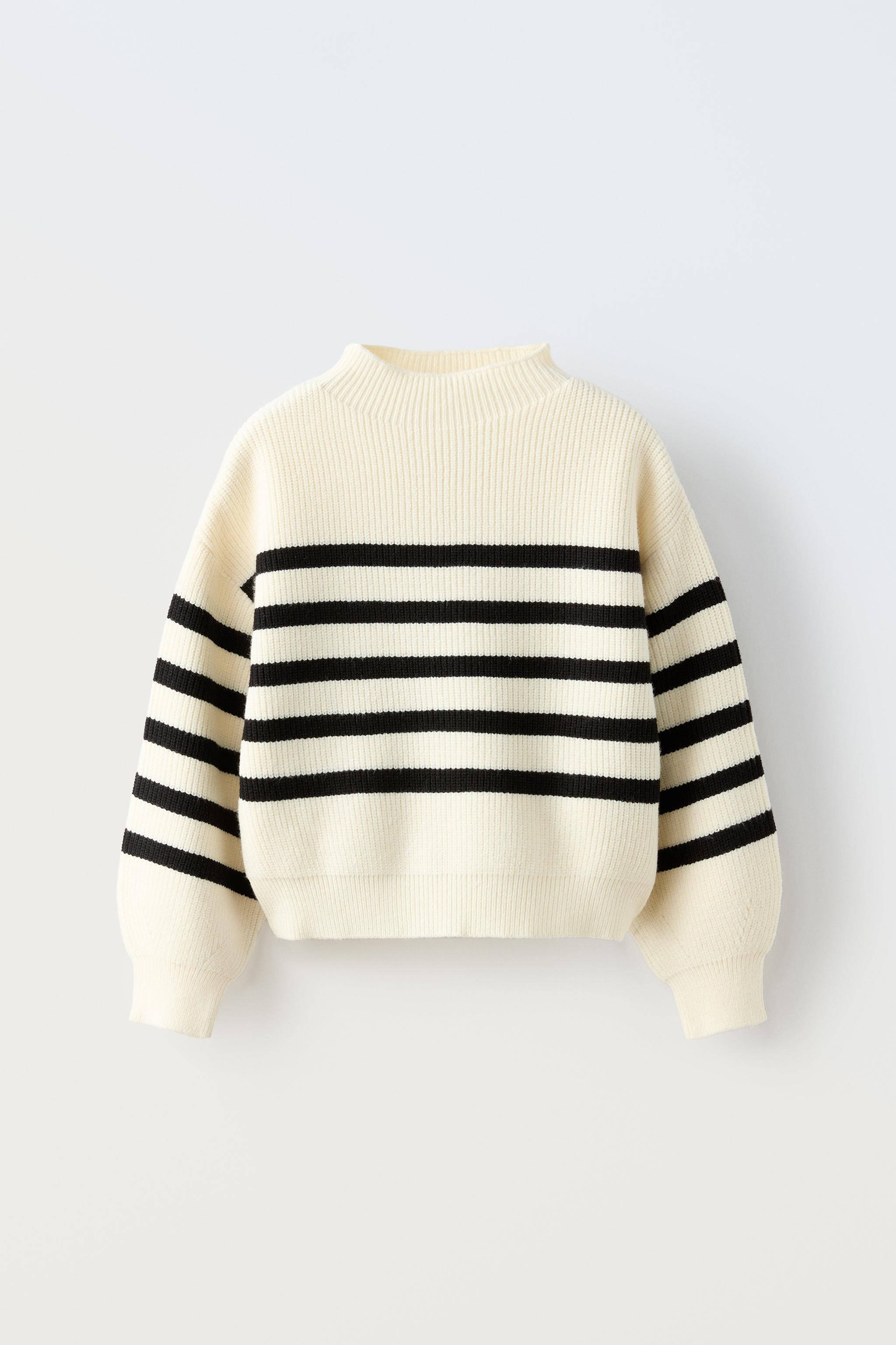 Pull rayé zara sale