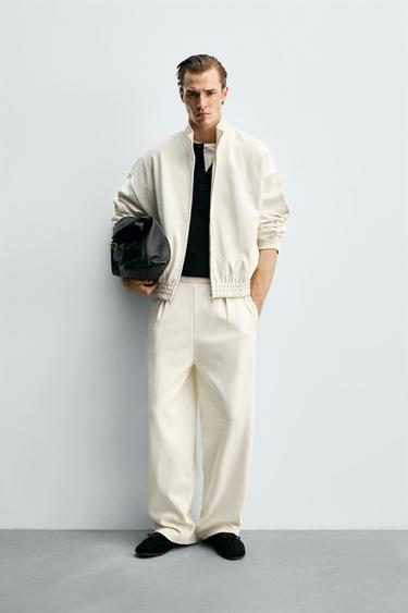 INTERLOCK ZIP-UP SWEATSHIRT - Ecru by Zara - Image 0