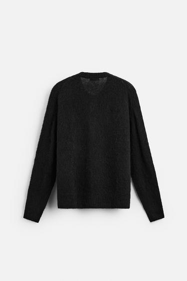 TEXTURED CARDIGAN - Black by Zara - Image 6