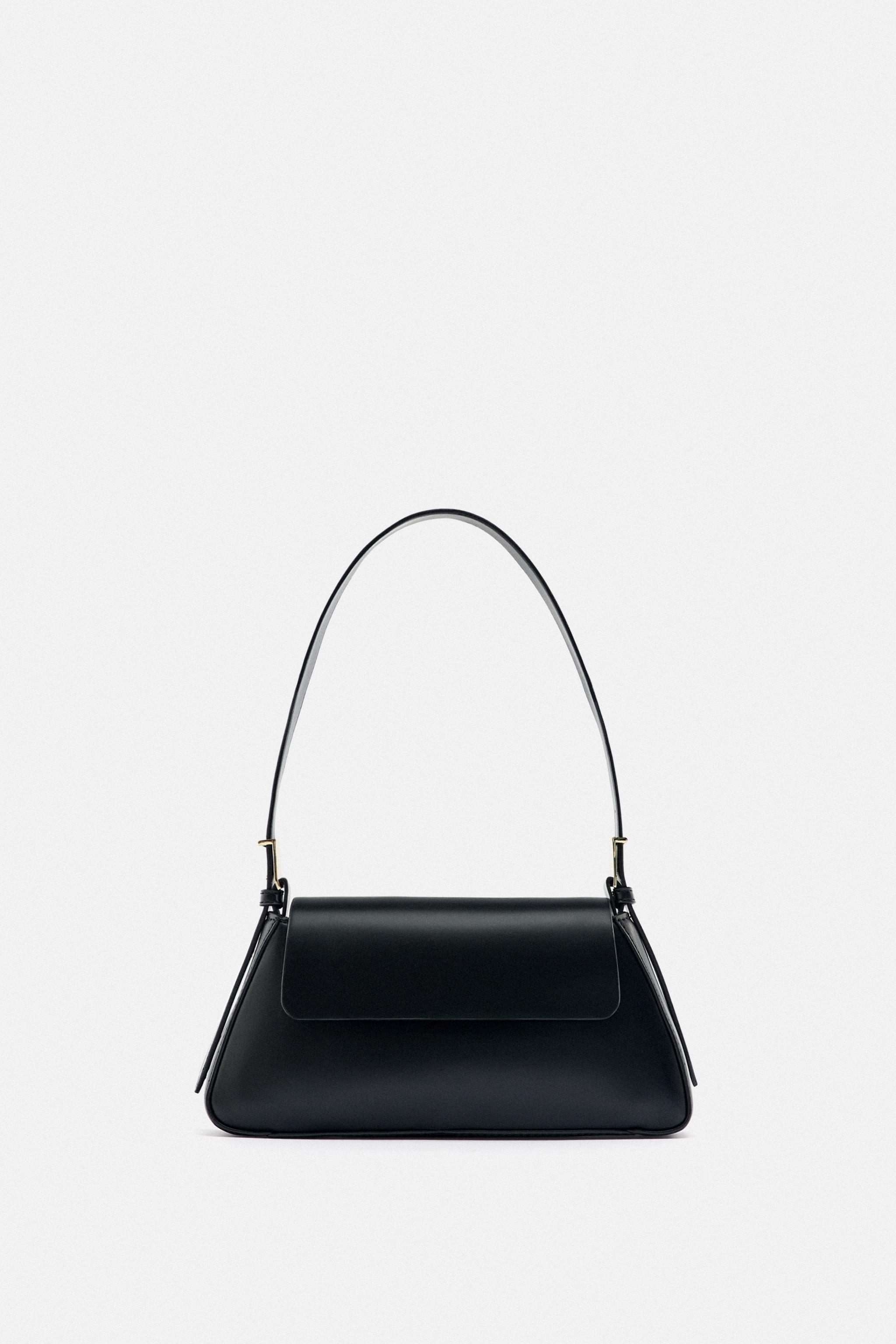 MINIMAL FLAP SHOULDER BAG - Black | ZARA United States