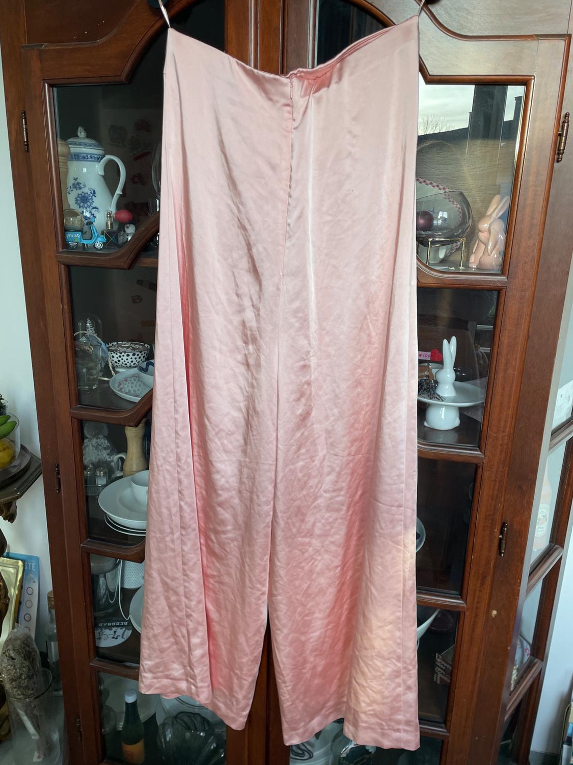 SATIN STRAPLESS JUMPSUIT - Image 4