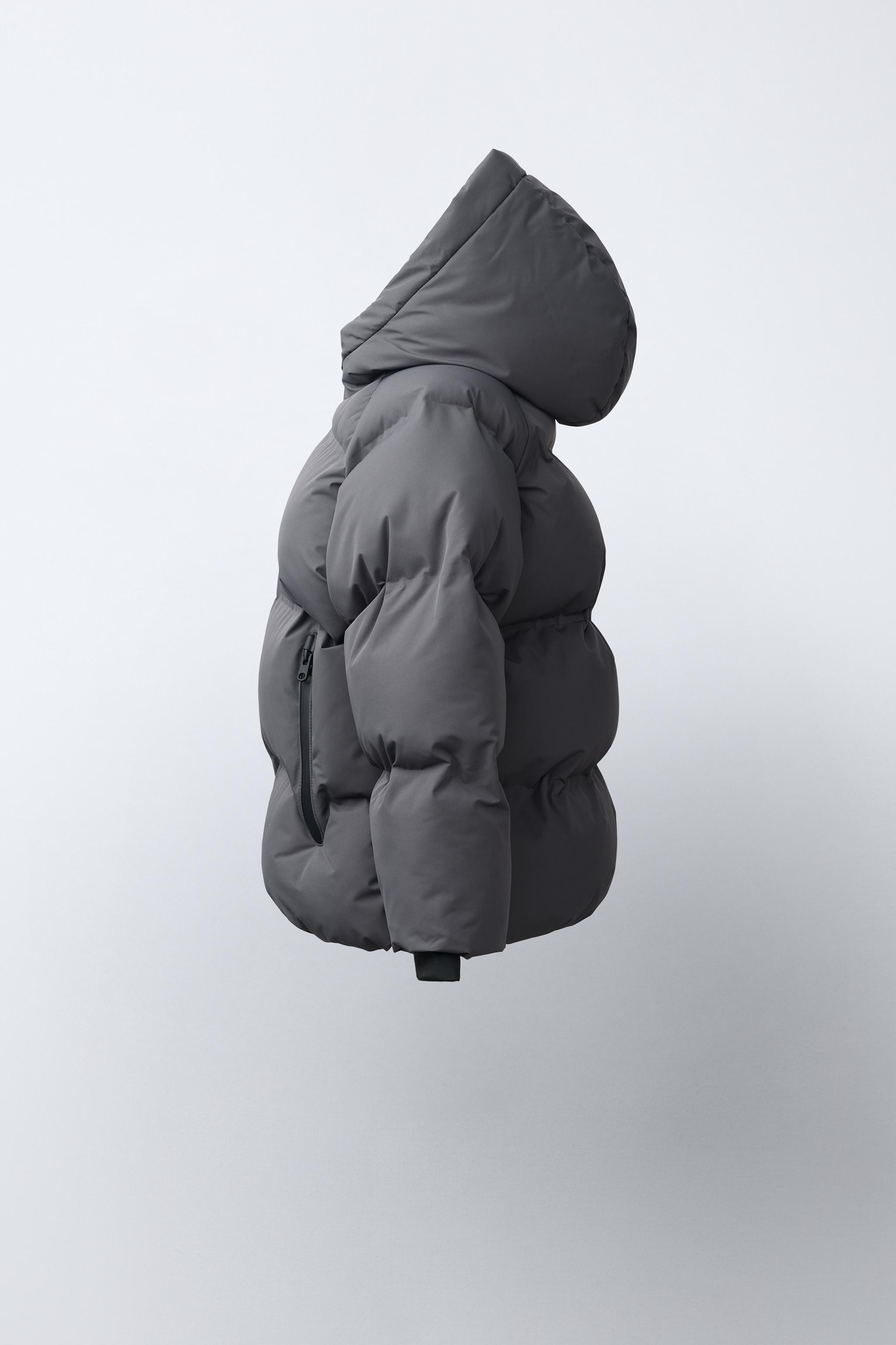 WATER-REPELLENT HOODIE PUFFER COAT