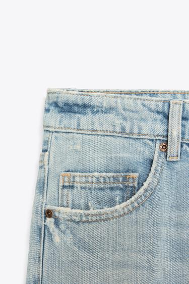 JEAN TRF LARGE DÉCHIRÉ TAILLE - Bleu clair de Zara - Image 8